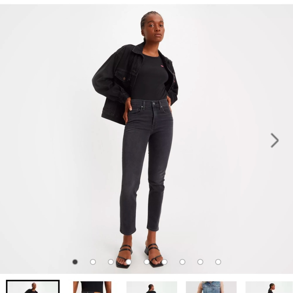 Levi’s Premium Slim Straight Black Jeans 25x28 NWT